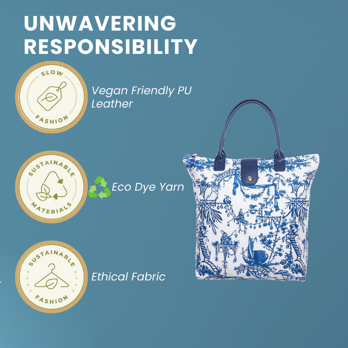 FOLD-BM-CHINO| THE BRITISH MUSEUM CHINOISERIE FOLDING BAG