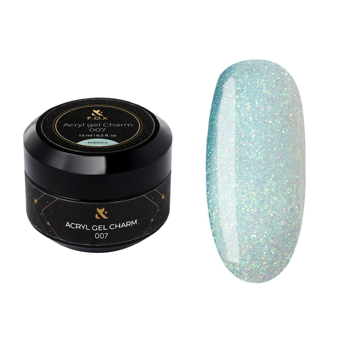 F.O.X Acryl Gel Charm 007, Emerald, 15 ml Acryl Gel F.O.X