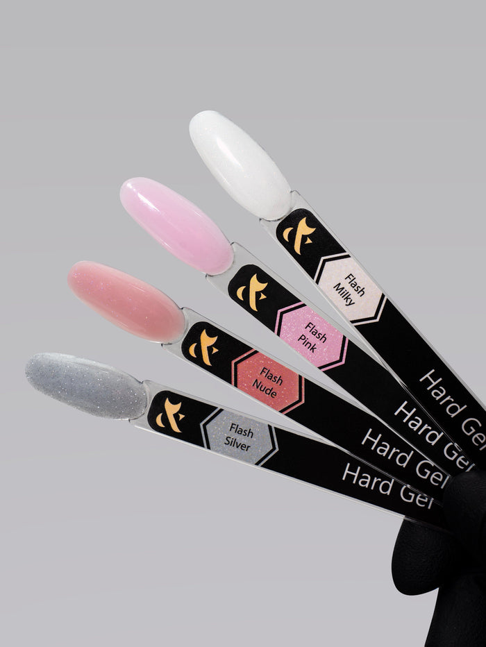 F.O.X Hard Gel Flash – Set of 4, 15 ml builder gel F.O.X