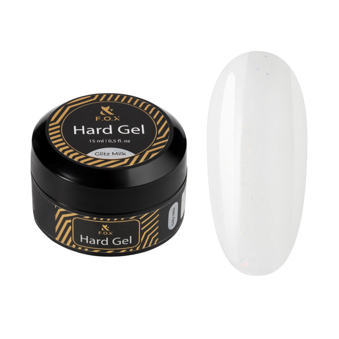 F.O.X Hard Gel Glitz Milk, 15 ml builder gel F.O.X