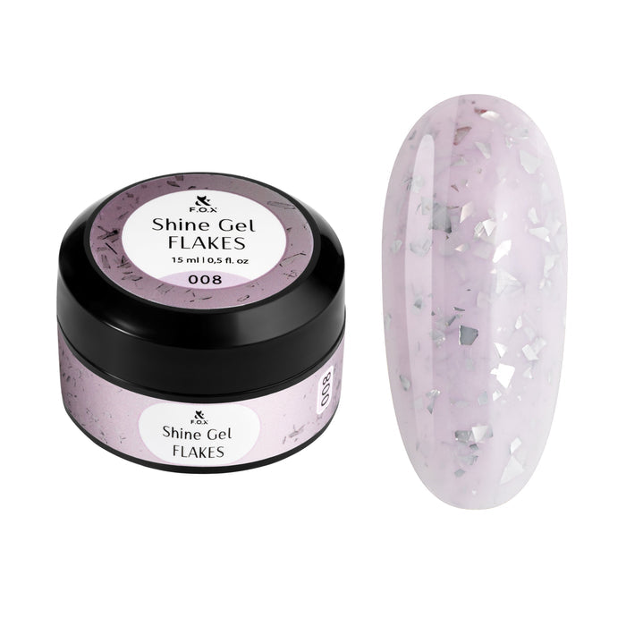 F.O.X Shine Gel Flakes 008, 15 ml Shine Gel Flakes F.O.X