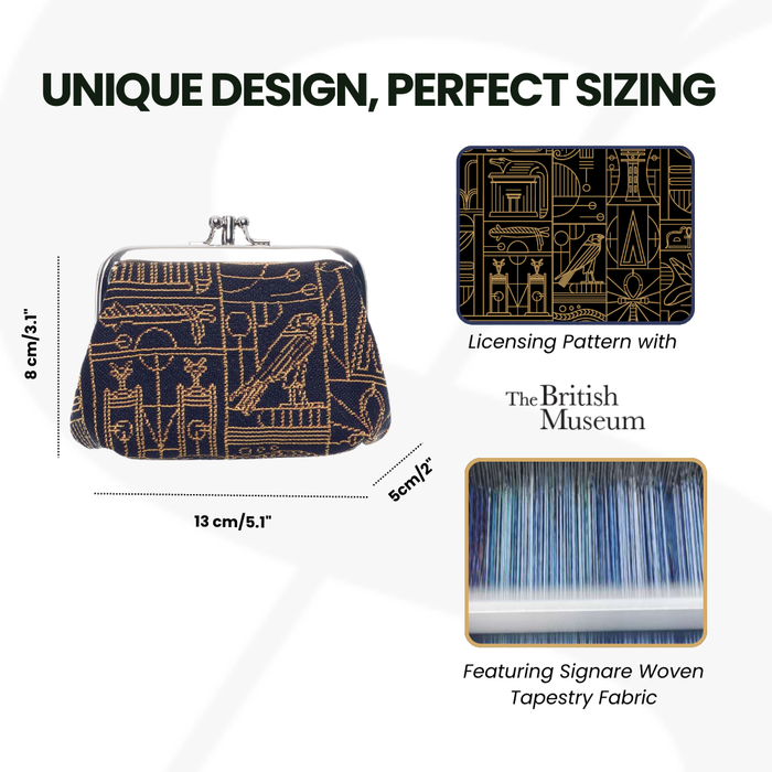 FRMP-BM-EGYPT| British Museum Egyptian Coin Clasp Frame Purse