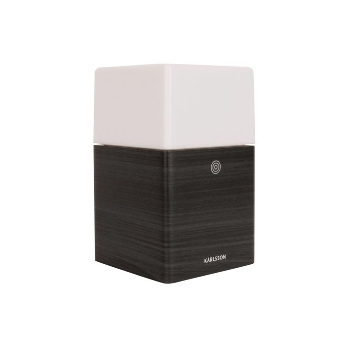 Karlsson Frosted LED Alarm Clock with Light - Blackened Wood | Koop.co.nz