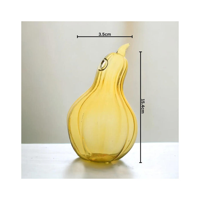 Fruit Shaped Glass Vases - Yellow Squash