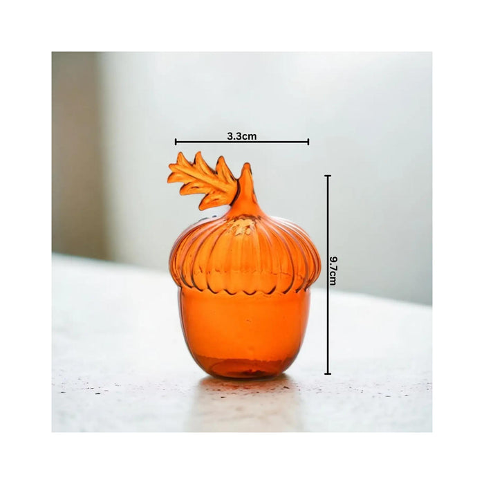 Fruit Shaped Glass Vases - Brown Acorn