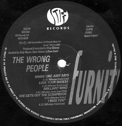 Furniture - The Wrong People (LP) [UK] 1st (Near Mint (NM or M-))