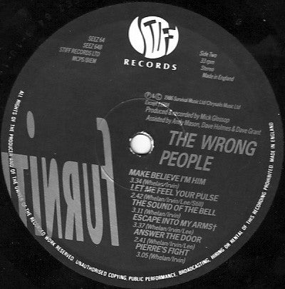 Furniture - The Wrong People (LP) [UK] 1st (Near Mint (NM or M-))