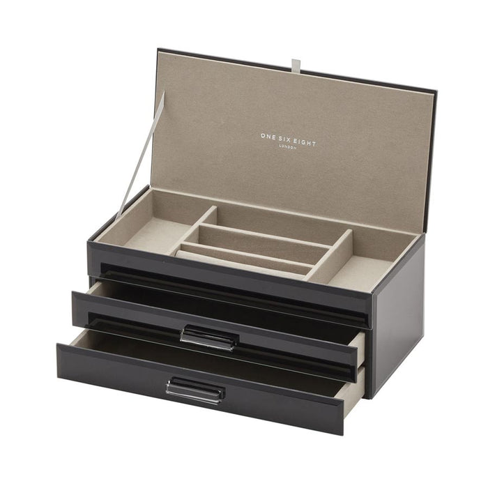 One Six Eight Gabriella Large Jewellery Box - Black | Koop.co.nz