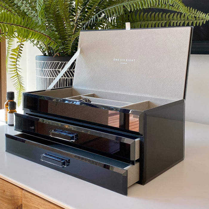 One Six Eight Gabriella Large Jewellery Box - Black | Koop.co.nz
