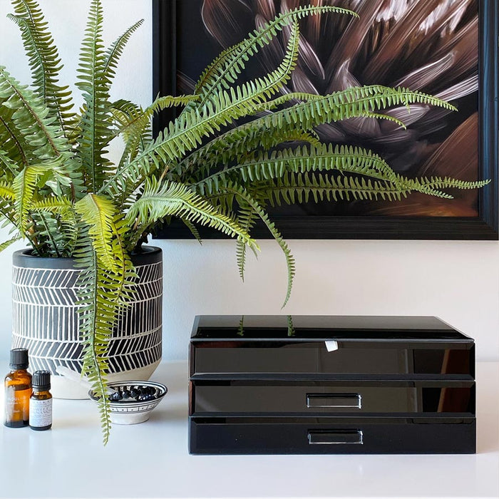 One Six Eight Gabriella Large Jewellery Box - Black | Koop.co.nz