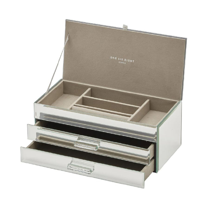 One Six Eight Gabriella Large Jewellery Box - Mirrored | Koop.co.nz