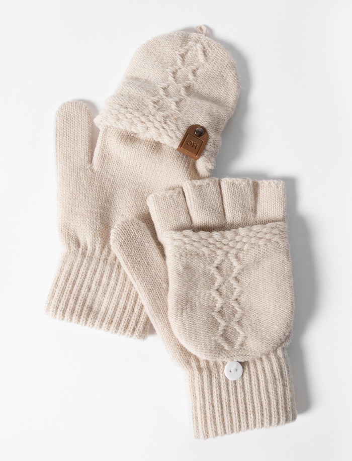 Gants-mitaines en tricot
