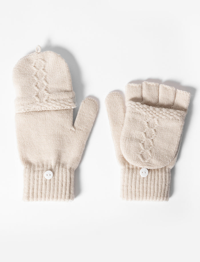 Gants-mitaines en tricot