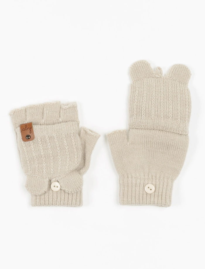 Gants-mitaines unis