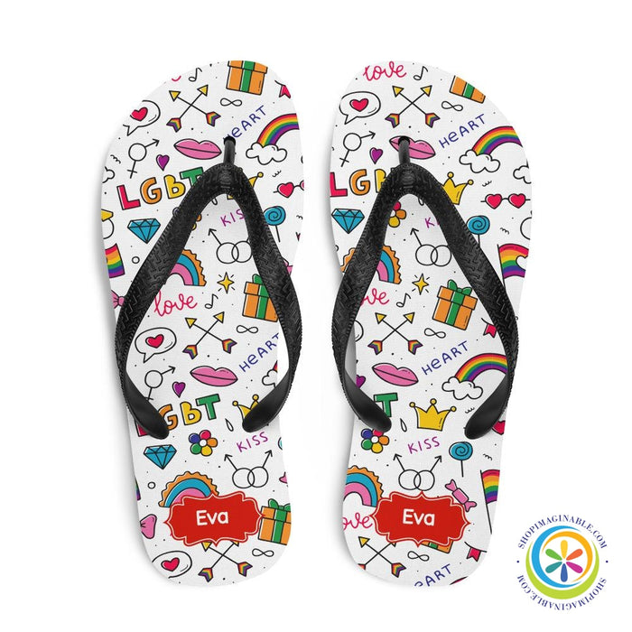 Gay Pride LGBT Flip-Flops-ShopImaginable.com