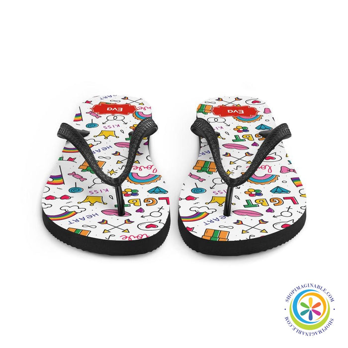 Gay Pride LGBT Flip-Flops-ShopImaginable.com