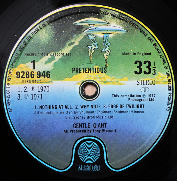 Gentle Giant - Pretentious (LP) [UK] 1st (Very Good Plus (VG+))