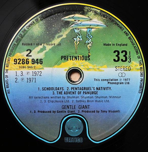 Gentle Giant - Pretentious (LP) [UK] 1st (Very Good Plus (VG+))