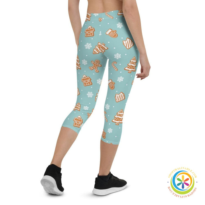 Gingerbread Holiday Capri Cropped Leggings-ShopImaginable.com