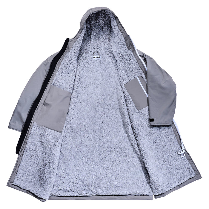 GONG | Poncho Dryfleece Imperméable Gris Clair