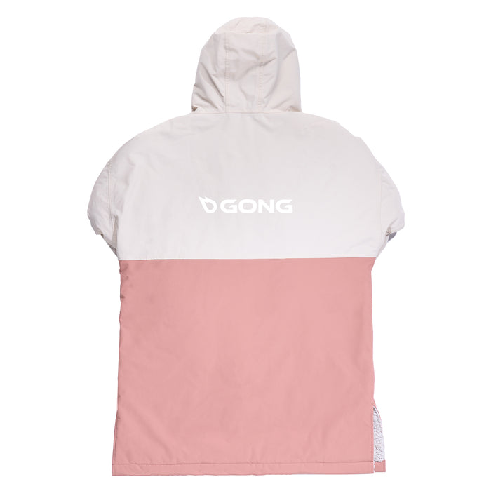 GONG | Poncho Dryfleece Imperméable Rose / Crème
