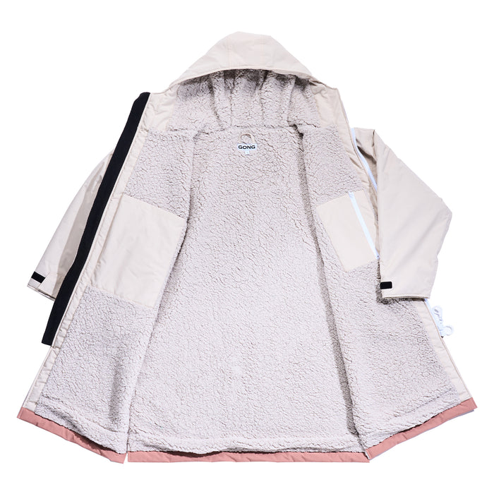 GONG | Poncho Dryfleece Imperméable Rose / Crème