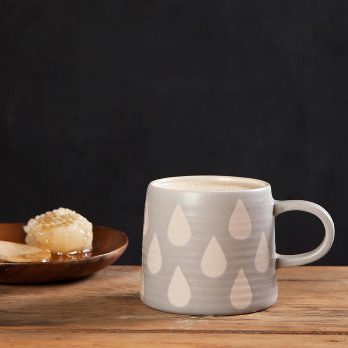 Danica Studio Grey Droplet Ceramic Imprint Mug | Koop.co.nz