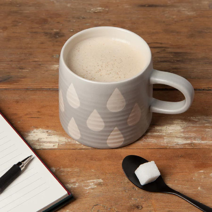 Danica Studio Grey Droplet Ceramic Imprint Mug | Koop.co.nz