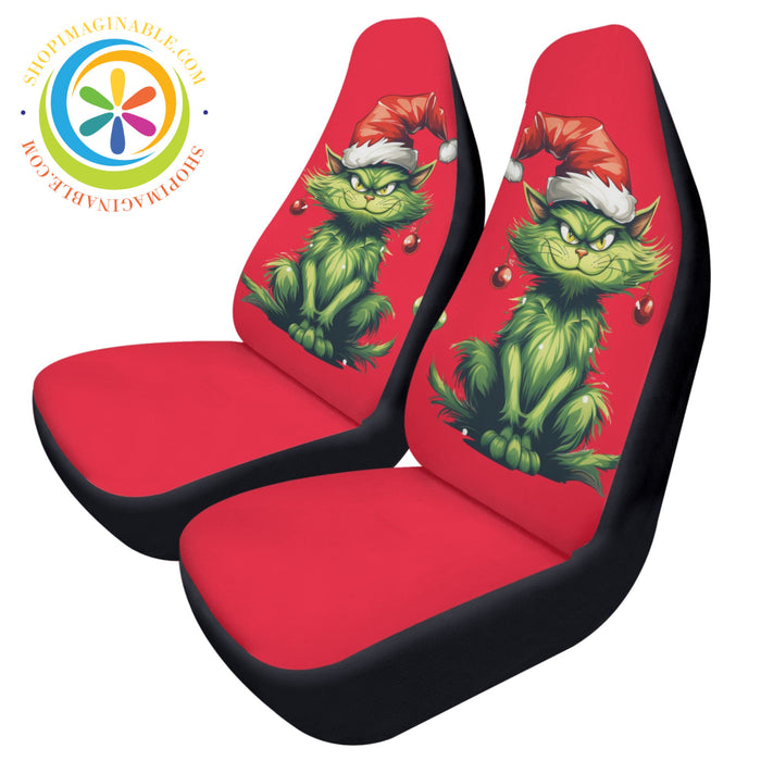 Grinchy Cat Car Seat Covers Cover