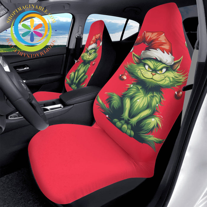 Grinchy Cat Car Seat Covers Cover