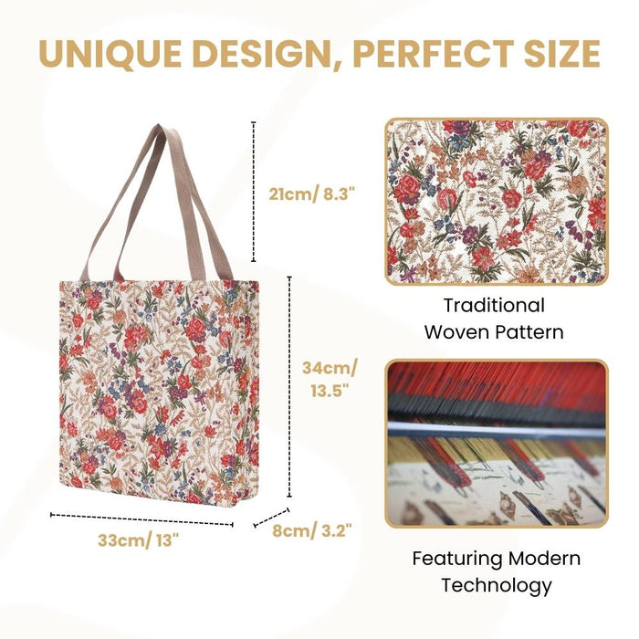 GUSS-FLMD | Flower Meadow Foldable Gusset Bag