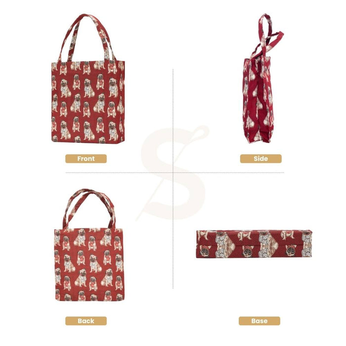 GUSS-PUG |  PUG Foldable Gusset Bag