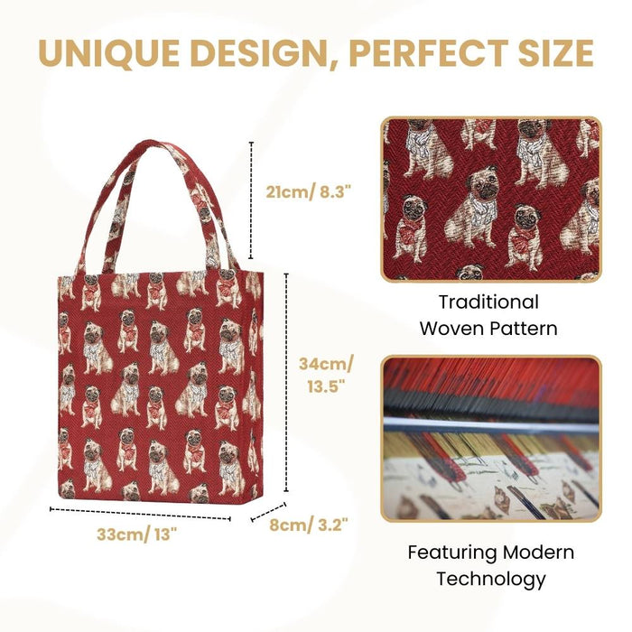 GUSS-PUG |  PUG Foldable Gusset Bag