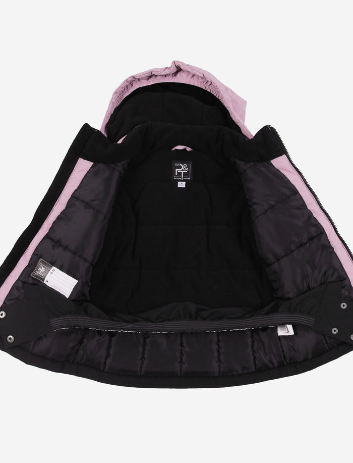 Habit de neige 2 pièces à blocs de couleurs pour petite fille