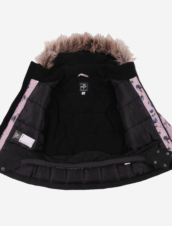 Habit de neige 2 pièces fleuri pour petite fille