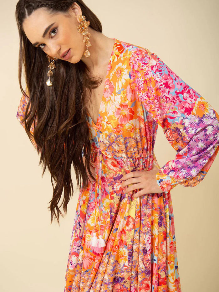 Hale Bob Piper Dress Coral