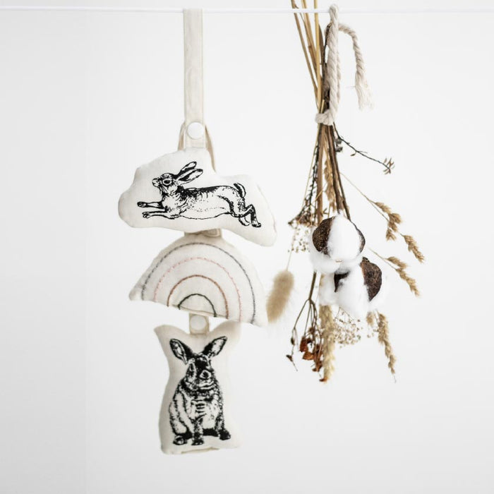 Burrow & Be Hanging Baby Rattle Set (3pc) | Koop.co.nz