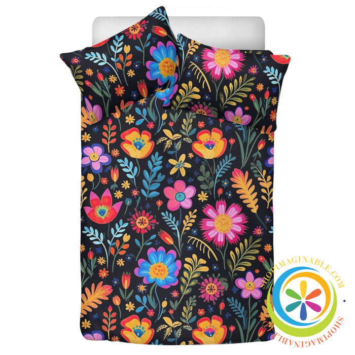 Happy Florals Heart Bedding Set