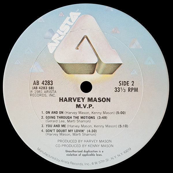 Harvey Mason - M.V.P. (LP) [US] 1st (Very Good Plus (VG+))