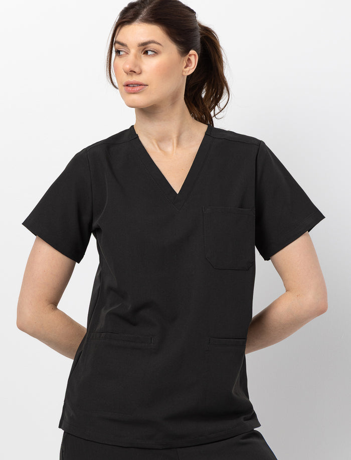 Haut d'uniforme médical à col en V