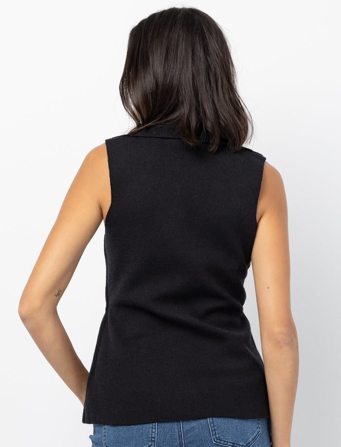 Haut sans manches en tricot pour femme