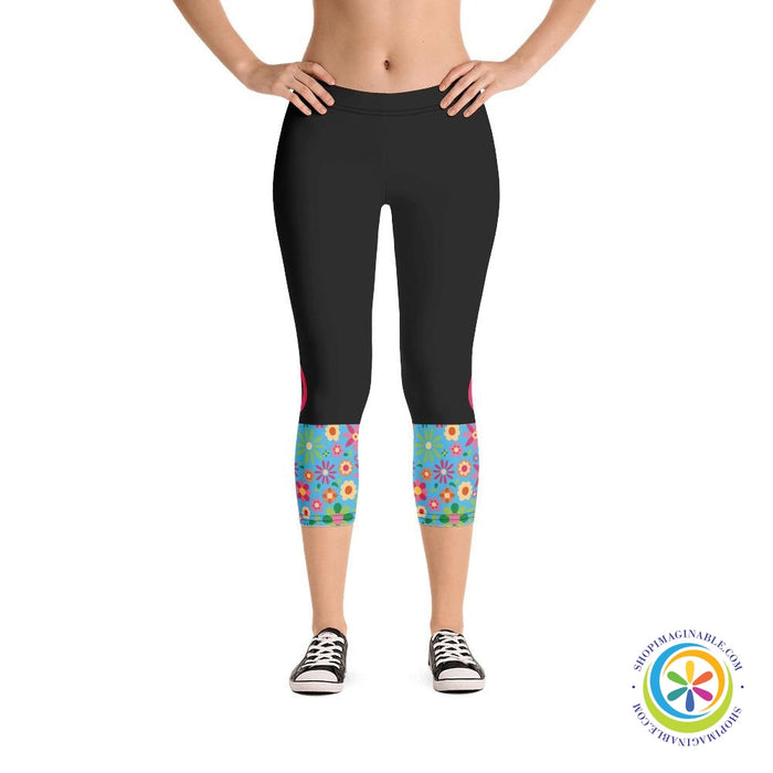 Hippie Chic PEACE Sign Capri Leggings-ShopImaginable.com