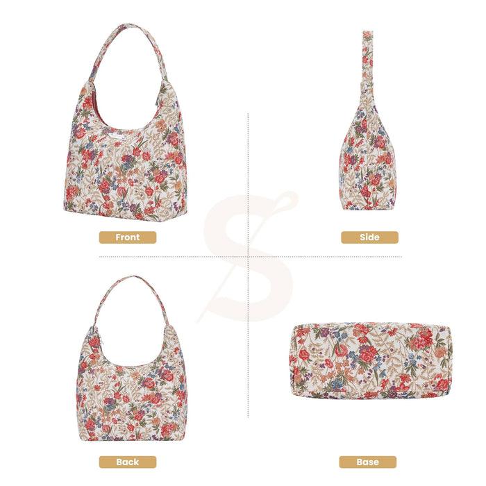 HOBO-FLMD | FLOWER MEADOW HOBO HANDBAG SHOULDER BAG