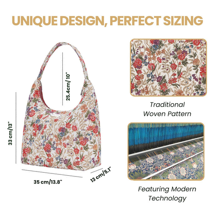 HOBO-FLMD | FLOWER MEADOW HOBO HANDBAG SHOULDER BAG