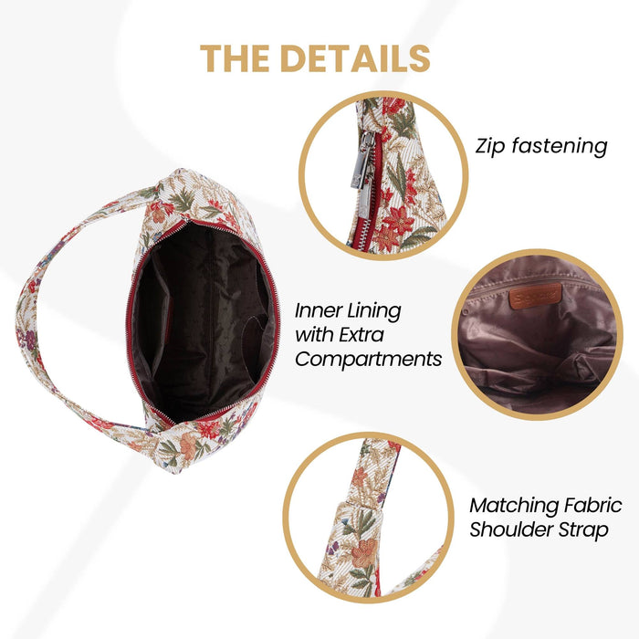 HOBO-FLMD | FLOWER MEADOW HOBO HANDBAG SHOULDER BAG
