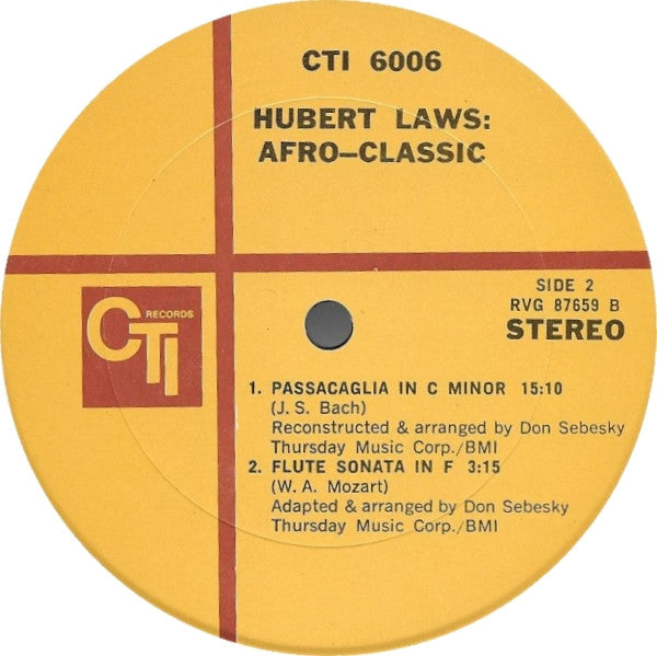 Hubert Laws - Afro-Classic (LP) [US] 1st (Very Good Plus (VG+))