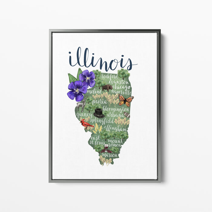 Illinois  - Art Print or Canvas - Jetty Home