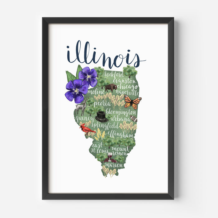 Illinois  - Art Print or Canvas - Jetty Home