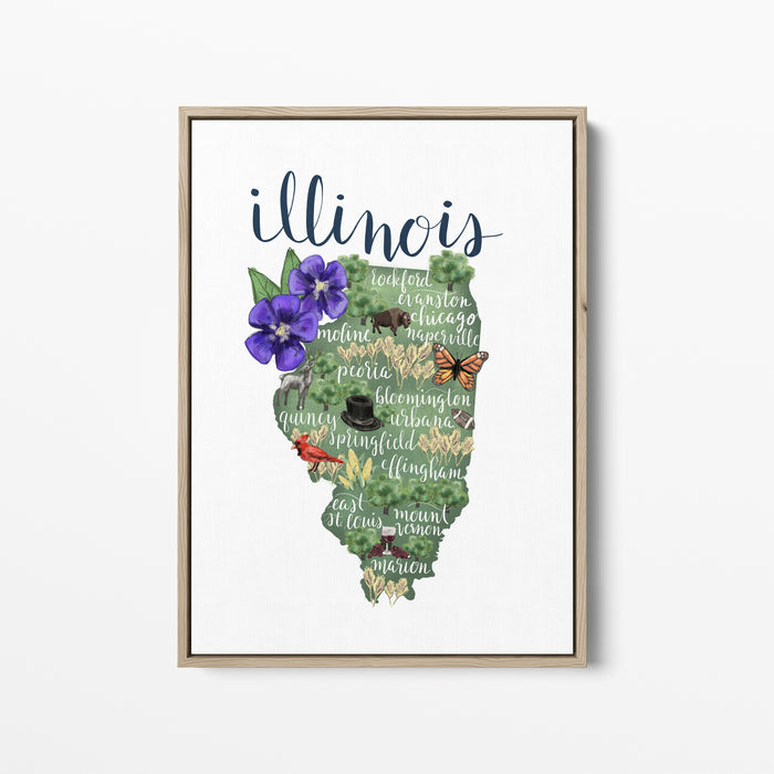 Illinois  - Art Print or Canvas - Jetty Home