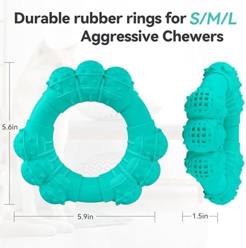 Indestructible Dog Chew Ring Toys for Aggressive Chewers Dog Toys Pet Clever